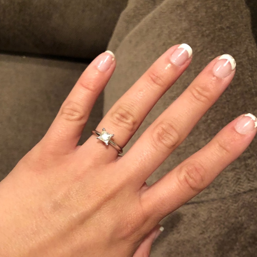 .75 ct Diamond Solitaire Princess Cut Ring